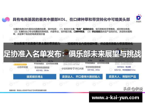 足协准入名单发布:俱乐部未来展望与挑战 足协准入名单发布:俱乐部未来展望与挑战